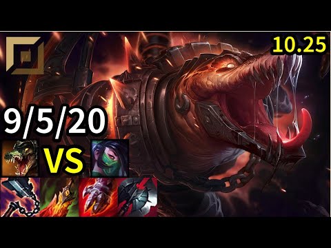 Renekton Top vs Akali - KR Master | Patch 10.25