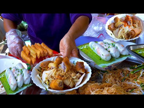 Fried Noodle For Breakfast - Fresh Spring Rolls, Banh Sung, Porridge - Phnom Penh Street Food