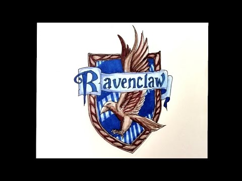 How to draw Harry Potter Hogwarts Houses Ravenclaw...