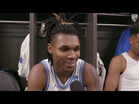 UCLA players react to first-round win vs. UNC Asheville | 2023 NCAA Men's Basketball Tournament