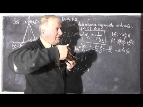 2/2 Lectia 285 - Geometrie plana Geometrie analitica Matrici Determinanti Sisteme liniare - Clasa 12