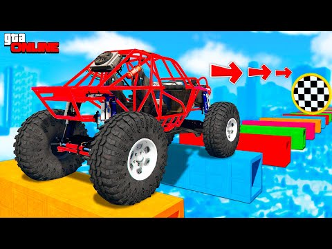 НОВЫЙ ЭКСПЕРИМЕНТ В ГТА 5 ! КАК ДАЛЕКО БИГФУТ БАГГИ ПРОЕДЕТ ПО УДЛИНЯЮЩИЙСЯ ПРЕРЫВИСТОЙ ДОРОГИ ?