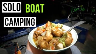 SOLO Boat Camping, Fishing, Cooking