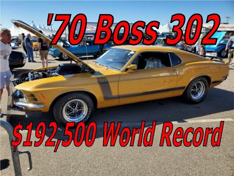 World Record 1970 Boss 302 sells for $192,500! Barrett-Jackson Scottsdale 2021 Ford Mustang