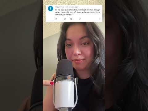 No additional power needed to connect the Shure MV7 to the iPhone with the right cable