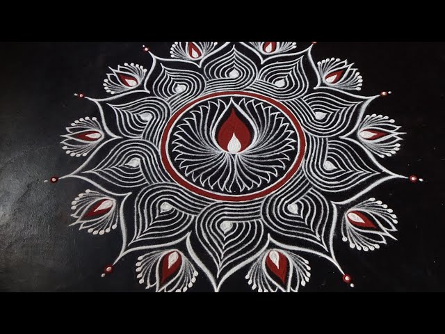 simple rangoli padi kolam design by classic rangoli