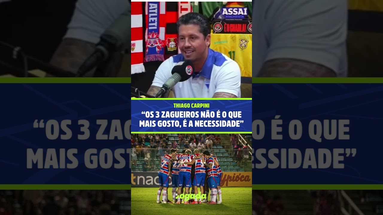 Imagem da notícia Thiago Carpini explica formação tática do Fortaleza: “os três zagueiros não é o que mais gosto”