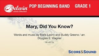 Mary, Did You Know?, arr. Douglas E. Wagner – Score &amp; Sound