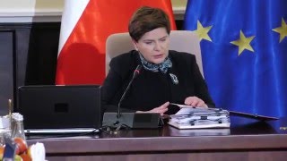 Premier Beata Szydło na Posiedzeniu Rady Ministrów