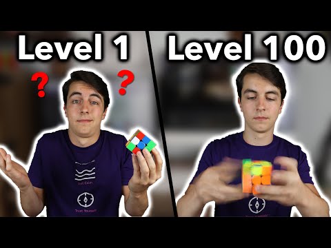 Rubik's Cube From Level 1 to Level 100 (WHAT'S YOUR LEVEL?)