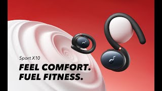 Anker SoundCore Sport X10 Draadloze Oordopjes met Sport Oortjes Zwart video