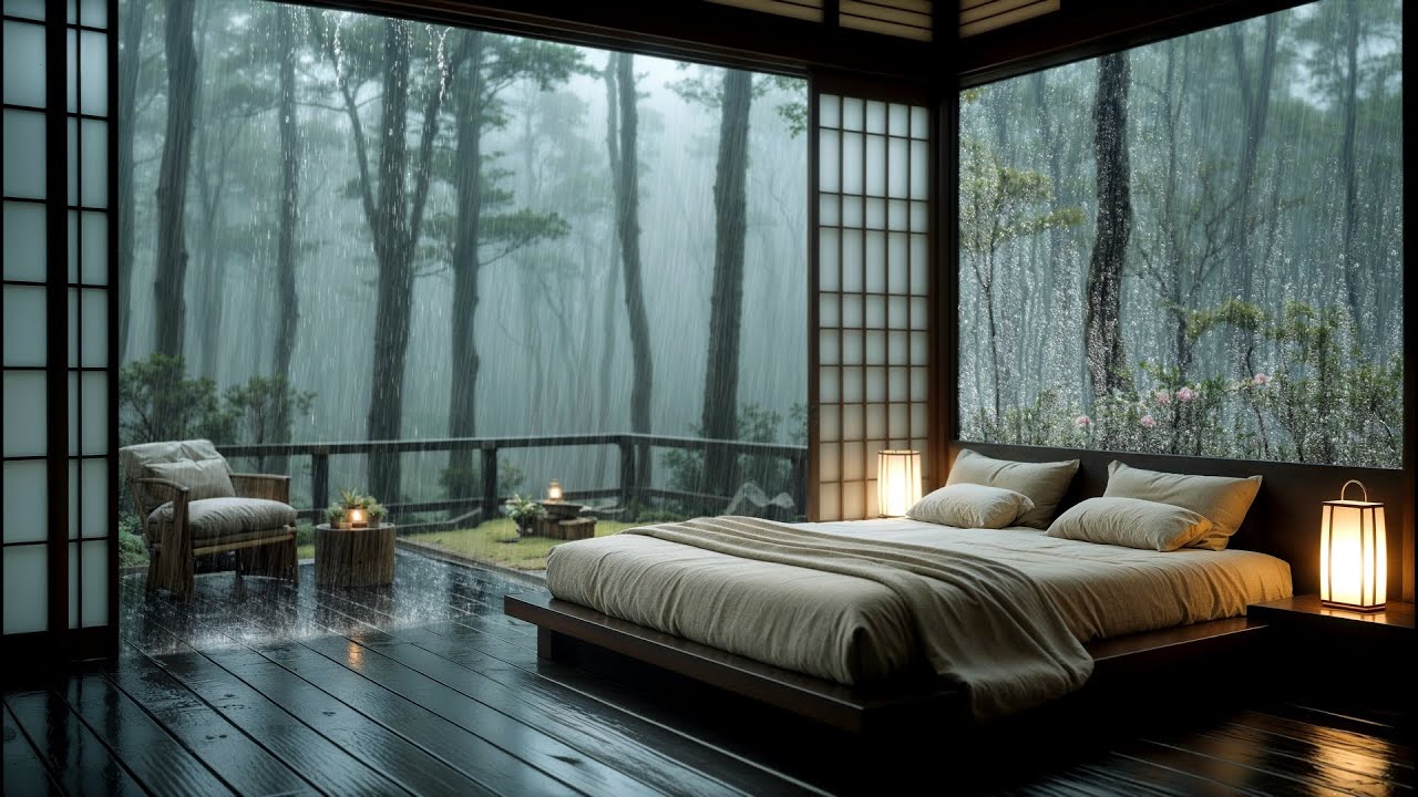 Secret Rainy Night Retreat 🌧️ | Cozy Bedroom Ambience & Deep Calm 😴