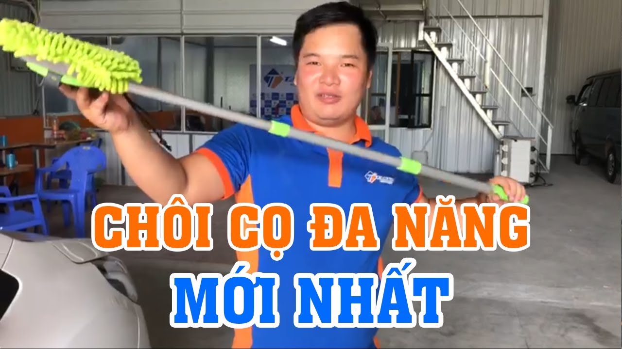 Chổi lau thành và nóc xe ô tô màu trắng 25