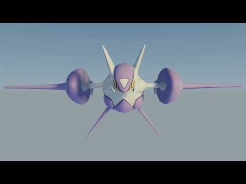 Mega Latias flying in the morning blender animation