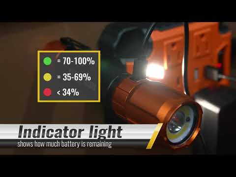 Klein Tools Rechargeable 2-Colour LED Torch with Holster (56413)