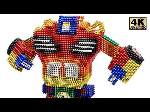 DIY - How To Make Transformer Robot Car From Magnetic Balls ( Satisfying ) | Magnet World 4K