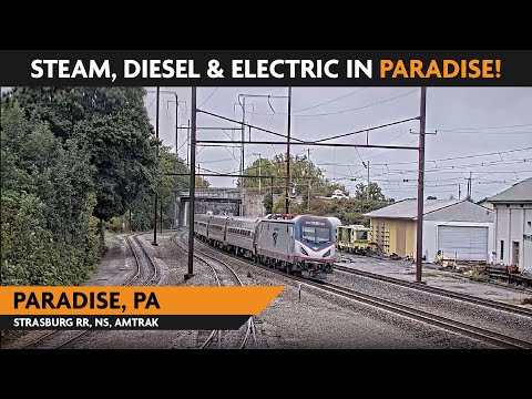 Paradise, Pennsylvania, USA | Virtual Railfan LIVE !