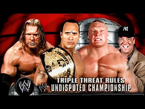 Triple H vs. The Rock vs. Brock Lesnar Highlights: WWE Global Warning 2002