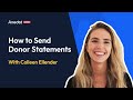 Anedot Learn: How to Send Donor Statements