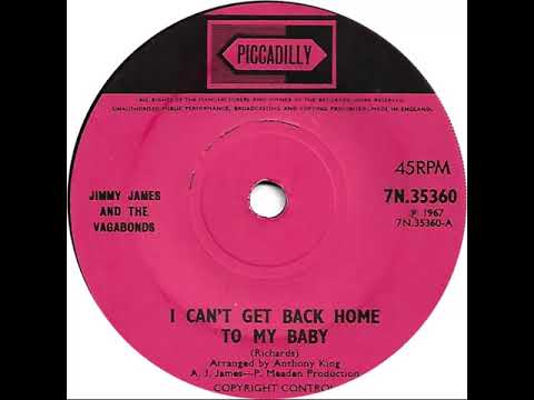 UK New Entry 1967 (43) Jimmy James & The Vagabonds - I Can't Get Back Home To My Baby