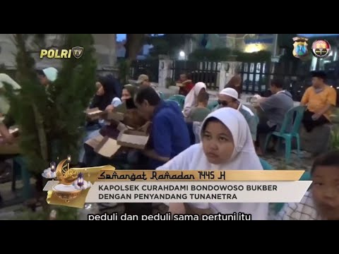 POLISI BONDOWOSO AJAK BUKA BERSAMA DENGAN PENYANDANG TUNA NETRA