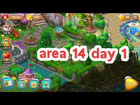 Gardenscapes-Unicrn & Dryads area 14 day 1