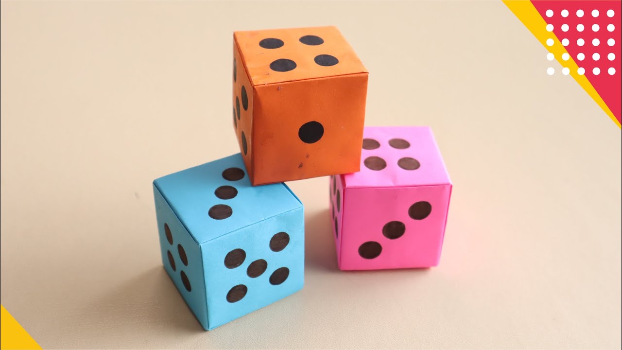 DICE ORIGAMI : Tutorial Membuat Dadu Origami Unik Banget! (How to make dice paper easy DIY)