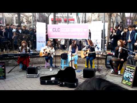 CLC - 비가 오는 날엔 (150315  홍대 버스킹)