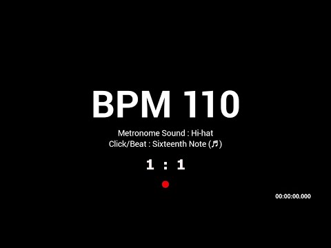 Metronome BPM 110 / Hi-hat / 16th (Closed)