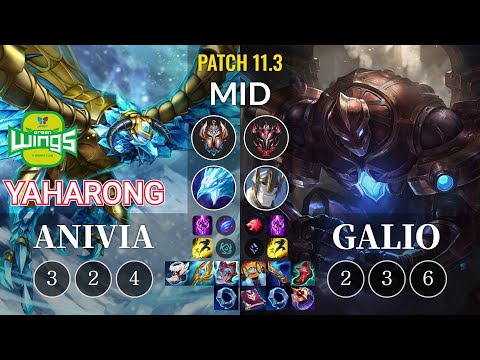 JAG Yaharong Anivia vs Galio Mid - KR Patch 11.3