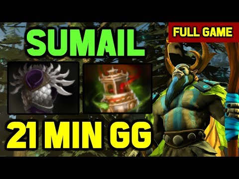 Sumail NEW 10k MMR play CORE Nature's Prophet w/ Blademail RUSH BUILD vs Zai