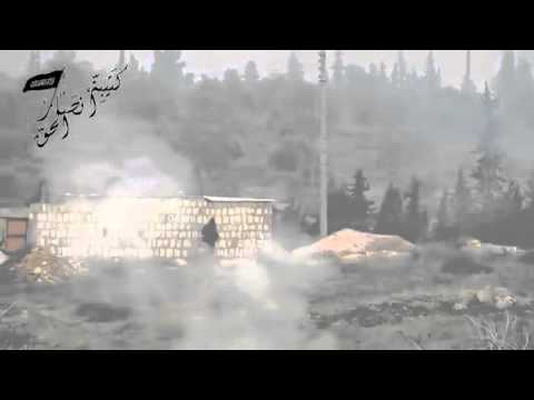 عملية اقتحام حاجز الدحروج قرب معسكر الحامدية في ريف إدلب من قبل كتيبة أنصار الحق