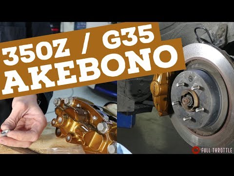 350Z / G35 Rear Akebono Brake Install 350Z / G35 Big Brake Kit BBK