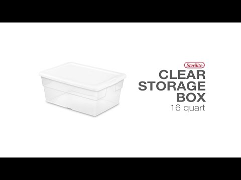 Sterilite 16 Quart Clear Storage Box