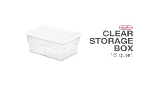 Sterilite 16 Quart Clear Storage Box