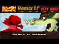 Smash Remix Classic Mode Remix 1P Gameplay With Polygon Mario VERY HARD