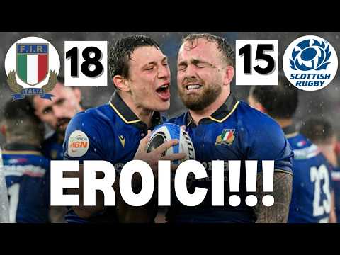 VITTORIA EPICA DELL'ITALIA con LA SCOZIA - Italia 18 Scozia 15 La Reazione a Caldo dopo la LIVE