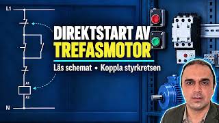 Direktstart av trefasmotor – förstå och koppla styrkretsen #automation #motorsta