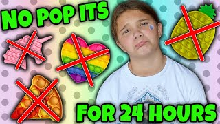 No Pop It Fidget Toys For 24 Hours! My Mom Has A Secret Stash! video