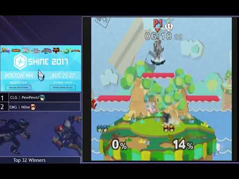 Shine 2017 SSBM - CLG.PewPewU (Marth) vs. EMG | n0ne (C. Falcon) - Melee Top 96 WR1