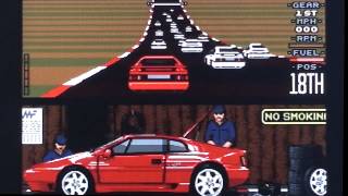 Lotus Esprit Turbo Challenge on an Atari 520ST. Gameplay and Commentary.
