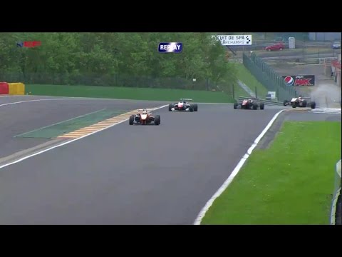 Euroformula Open 2016. Race 2 Circuit de Spa Francorchamps. Igor Waliłko Jump in Eau Rouge