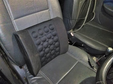 Qawachh Black Car Seat Full Back Massage Cushion Vibrating Heated