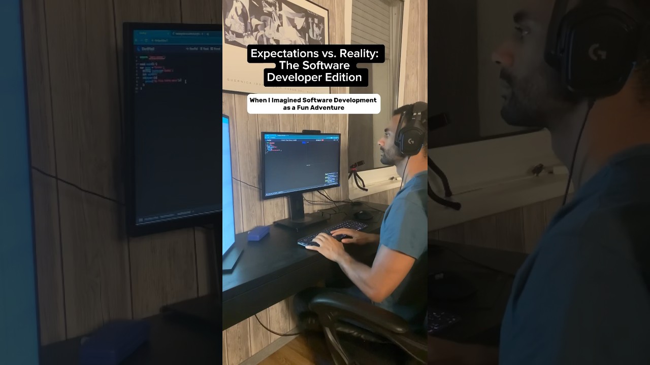 Expectations vs. Reality: The Software Developer Journey #softwareengineer #shorts #short