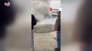 Halk Otobüsü Alev Alev Yandı