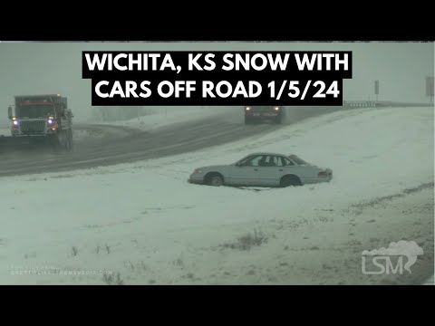 01-05-2024 Wichita, KS - Kids Sledding, Slushy Roads, and Clean Up After The Snow