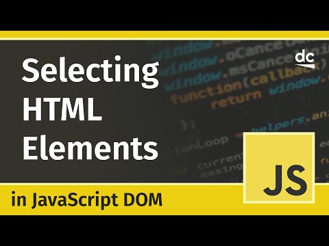 Selecting HTML Elements - JavaScript DOM Tutorial