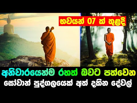 භවයන් 07 තුළදී අනිවාරයෙන්ම රහත් වන සෝවාන් පුද්ගලයා අත් දකින දේවල්