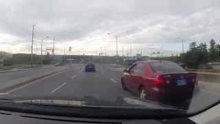 Construction lane closed pass on right