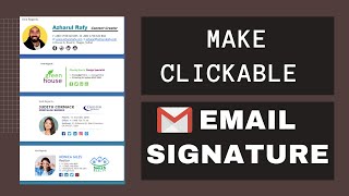 Create HTML EMAIL SIGNATURE without Writing Code with Clickable Links
